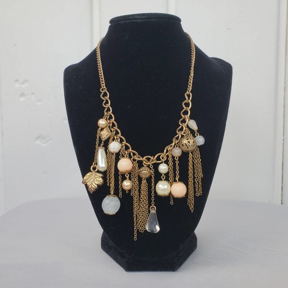 unbranded Jewelry - Pretty Chain link Charm Bohemian Bib Tassel Statement Costume Necklace
